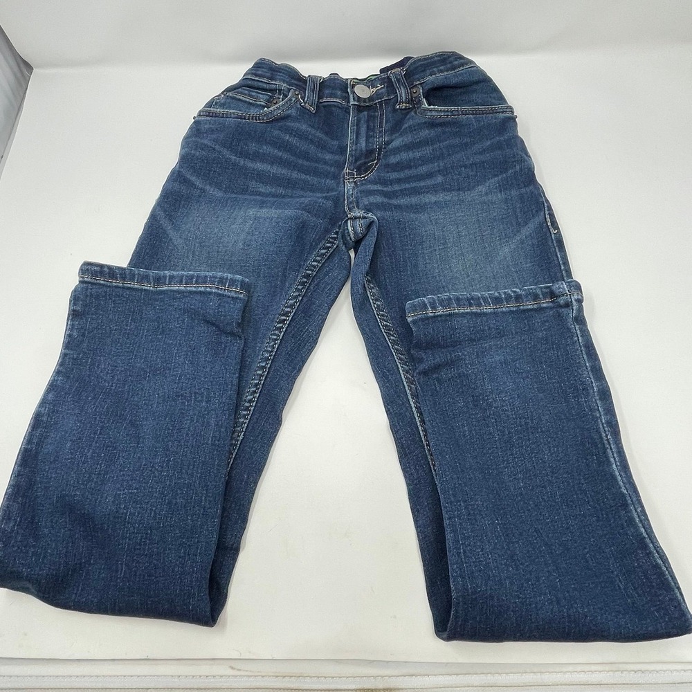 Levi's 511 Boys Jeans Size 8 Regular Medium Wash Adjustable Waist Slim Fit Denim
